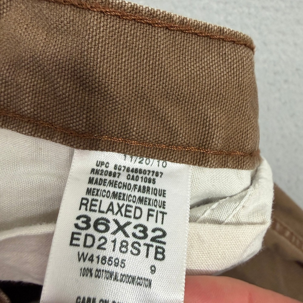 Vintage Dickies Pants 36x32 Brown Relaxed Fit Carpenter Workwear Canvas Work - Picture 4 of 10
